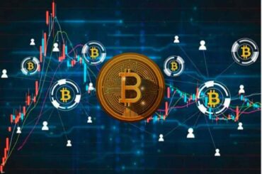 A dynamic visualization of Bitcoin Spark network with its digital connections and growth indicators, showcasing decentralized cryptocurrency transactions and trends.